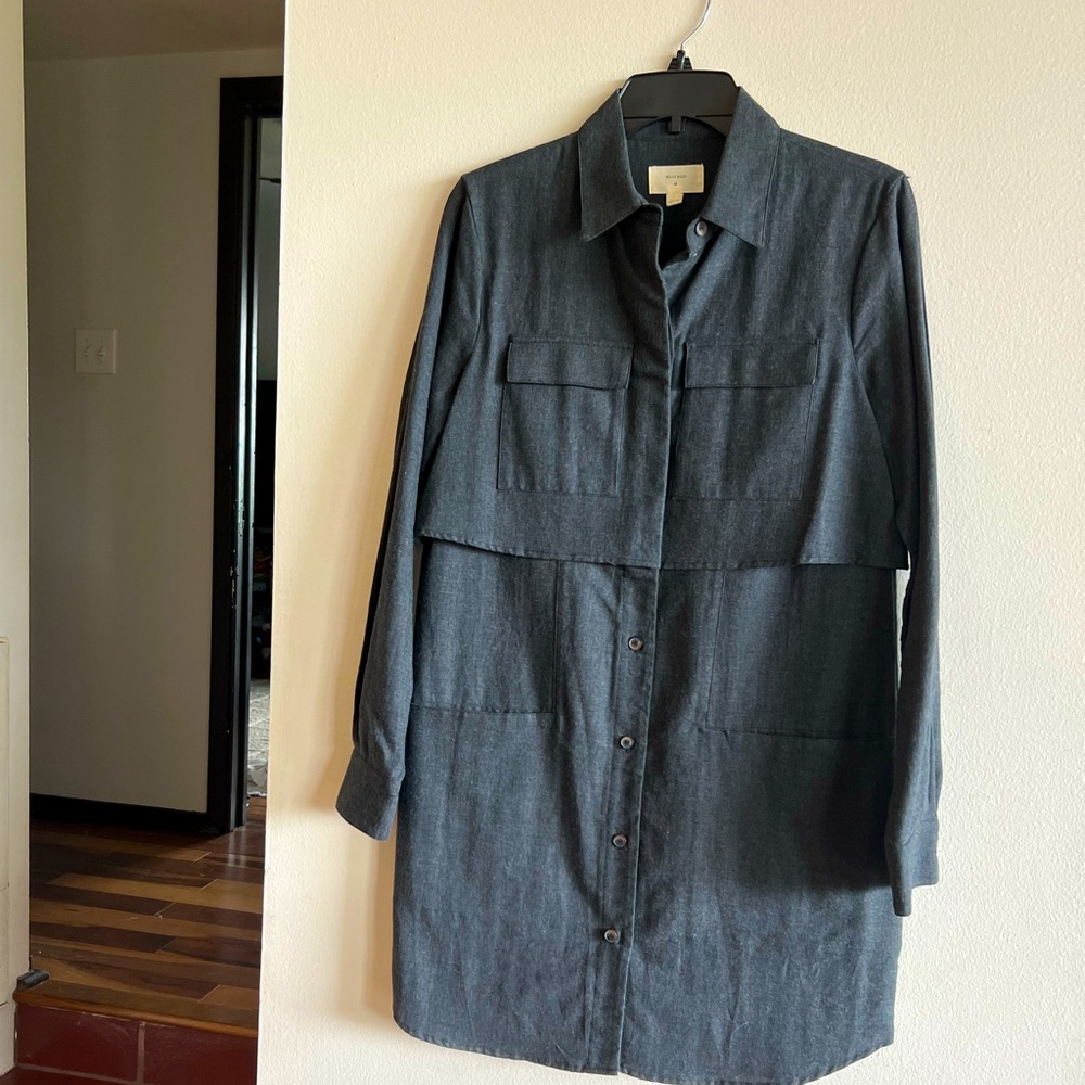 Billy Reid shirtdress - charcoal - medium